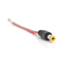 Разъем питания DC-M (D 5,5x2,1мм) => кабель длиной 25см  black -red, Yellow plug  OEM Q100