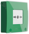 Беспроводная настенная кнопка для активации пожарной тревоги вручную Ajax ManualCallPoint Green