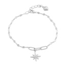 Серебряный браслет CatalogSilver с фианитами, вес изделия 2,7 гр (2145820) 1720 размер