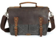 Портфель текстильный Vintage 20063 Cерый