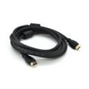 Кабель Ritar PL-HD347 HDMI-HDMI 19+1, Ultra HD 4Kx2K, 2160P, 0.8m, v2,0, OD-6.0mm, с фильтром,  круглый Black, коннектор Gold, Пакет, Q300