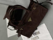 Сумка Prada Medium Suede Tote Bag шоколад