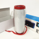 Портативная bluetooth колонка влагостойкая TG-157 Pulse с разноцветной подсветкой. Цвет: красный