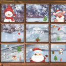 Набор новогодних наклеек на окно Happy New Year 3 9124 20х30 см 8 листов