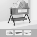 Ліжечко дитяче з великим кошиком для зберігання 4 в 1 (D929) (92/80/68)