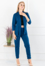 Жіночий синій комплект з піджака та брюк