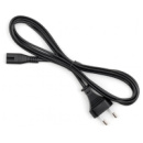 Кабель питания 1.8m, 0.75mm, PC-184/2 CEE7/16-C7-1CM8155 2 pin (для бытовой техники), Black, OEM, МЕДЬ!!!