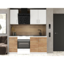 Кухня модульна Эверест Оптима набор №1 Белый+Дуб крафт золотой 1,8 м (без столешницы) (DTM-5691)