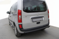 Задняя защита AK002 Черный (2 шт., нержавейка) для Renault Kangoo 2008-2020 гг