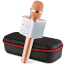 Бездротовий караоке мікрофон Q7 NBZ Bluetooth USB із чохлом Rose Gold