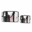 Набор 2 шт прозрачные силиконовые сумки ORGANIZE (черный)