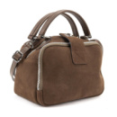 М'яка замшева сумка на два відділи з ручкою Італія 71045DB-Y