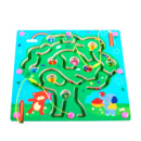 Іграшка-лабіринт «Яблуня» на дерев'яній дошці з магнітними кульками і магнітними паличками, 30х30х1,5cm