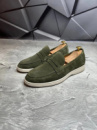 Лоферы мужские замшевые LORO PIANA Suede GREEN! Туфли мужские Лоферы олива! Натуральна ЗАМША!