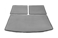 Коврик багажника 3 части (EVA, серый) (7 мест) для Ауди Q7 2005-2015 гг