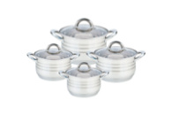 Набор посуды нержавеющий Maestro - 2,9 x 3,9 x 5,1 x 6,5 л (4 шт.) 1 шт.