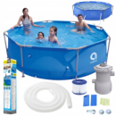 Каркасный садовый бассейн Avenli (305 х 76 см) круглый, для взрослых и детей, Синий (17798)