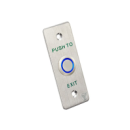Кнопка выхода PBK-814A(LED)  врезная, NO/NC/COM, нержавейка, диодная подсветка, 90х35х26.5мм