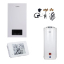 Комплексне рішення Thermo Alliance для котельні: електричний котел 10 кВт + комплект підключення бойлера + комбінований підлоговий водонагрівач 100 л