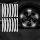 Світловідбивні смужки на диск авто білі