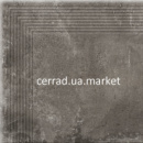 Плитка Cerrad Piatto Antracyt - темно-сіра матова кутова сходинка
