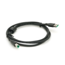 Кабель USB 2.0 VegGieg AM/BM, 1.5m, 1 феррит, Black, Q120
