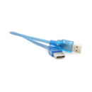 Кабель USB 2.0 RITAR AM/AM, 0.3m, прозрачный синий