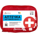 Автомобильная аптечка Poputchik 1 (АМА-1) по ГОСТ 3961-2000 футляр мягкий красный 19х8х14 (02-021-М)