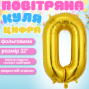 Воздушный шар в виде цифры 0 золотой,32 дюйма, фольгированый, праздничный для дня рождения, годовщин юбилеев