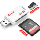 Кардридер IIano USB 2.0 SD/MicroSD TF 2 in 1 White (Код товара:23399)