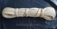Сизалева  мотузка (канат)  декоративна 6 мм(біла крем)