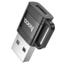 Переходник HOCO UA31D USB2.0(M) => Type-C(F), Black, Box