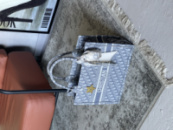 Сумка Dior шопер тканевий Large size світло-сірий