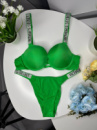 Комплект женский Victoria’s Secret Rhinestone Green kk049