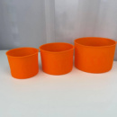 Набор силиконовых форм для выпечки пасхи 6750 3 предмета оранжевие