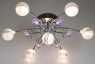 Галогенная люстра SVLIGHT с пультом на семь лампочек 37079-7С хром