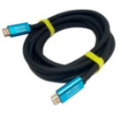 Кабель Merlion HDMI-HDMI 4Kx2K Ultra HD, 3.0m, v2,0,  круглый Black, коннектор Blue, Blister-box, Q80