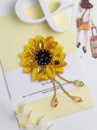 Набір для вишивання бісером прикраси на натуральному художньому холсті «Маленьке сонце»