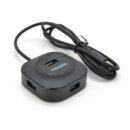 Хаб VEGGIEG V-U2409 USB 2.0 4 порта, 480Mbts, питание от USB, Black, 1,0m, Box
