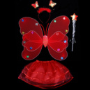 Карнавальный наряд крылья с юбкой Бабочка 9090 красный