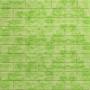Декоративная 3D панель самоклейка под кирпич Зеленый мрамор 700x770x5мм (064) SW-00000034