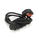 Кабель питания UK 1.5m, 0.5mm, PC-184/2 CPCS-C13 3 pin (китайский разъем), Black, OEM