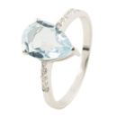 Серебряное кольцо CatalogSilver с натуральным топазом 2.187ct, вес изделия 2,54 гр (0513607) 18.5 размер