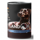 LANDOR Adult dog Lamb and Salmon Влажный корм для взрослых собак с ягненком и лососем 400 г