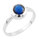 Серебряное кольцо CatalogSilver с сапфиром nano 0.65ct, вес изделия 2,09 гр (1509791) 18 размер