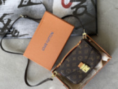 Сумка Louis Vuitton Pochette Metis Small size коричневий+беж.