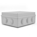 Коробка розподільна зовнішня YOSO 200x155x80 IP65 колір білий, 10 отворів, соски в комплекті, BOX, Q60