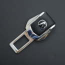 Заглушка ременя безпеки метал «Acura» (1шт) цинк.сплав + шкіра «FLY» (тип №2)