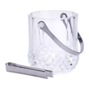 Ведерко для льда стеклянное 1.1 л с металлическими щипцами HP-19-20