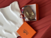 Сумка Hermes Kelly з хустинкою бежевий